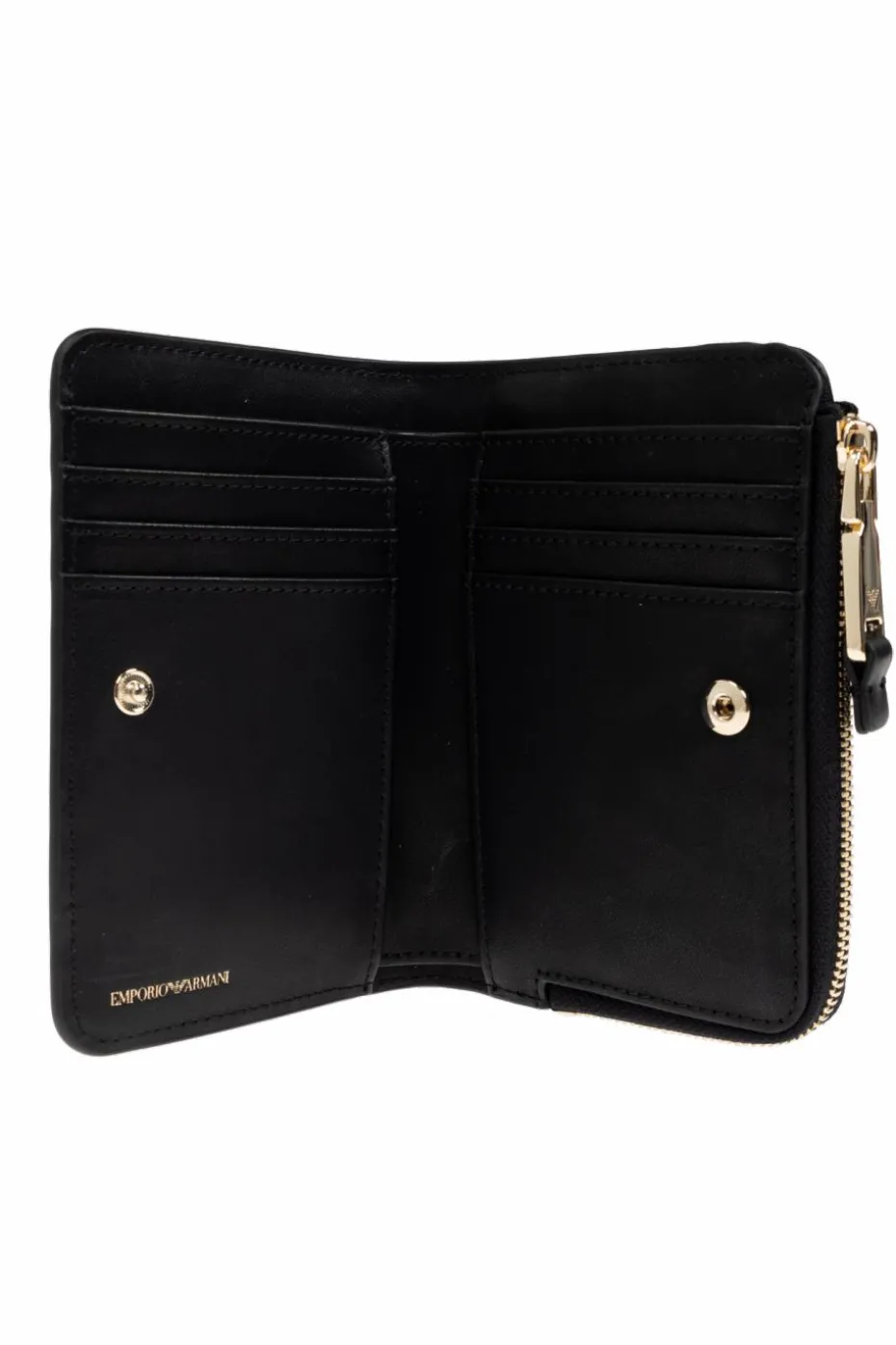 Emporio Armani CZARNY Portfel z logo