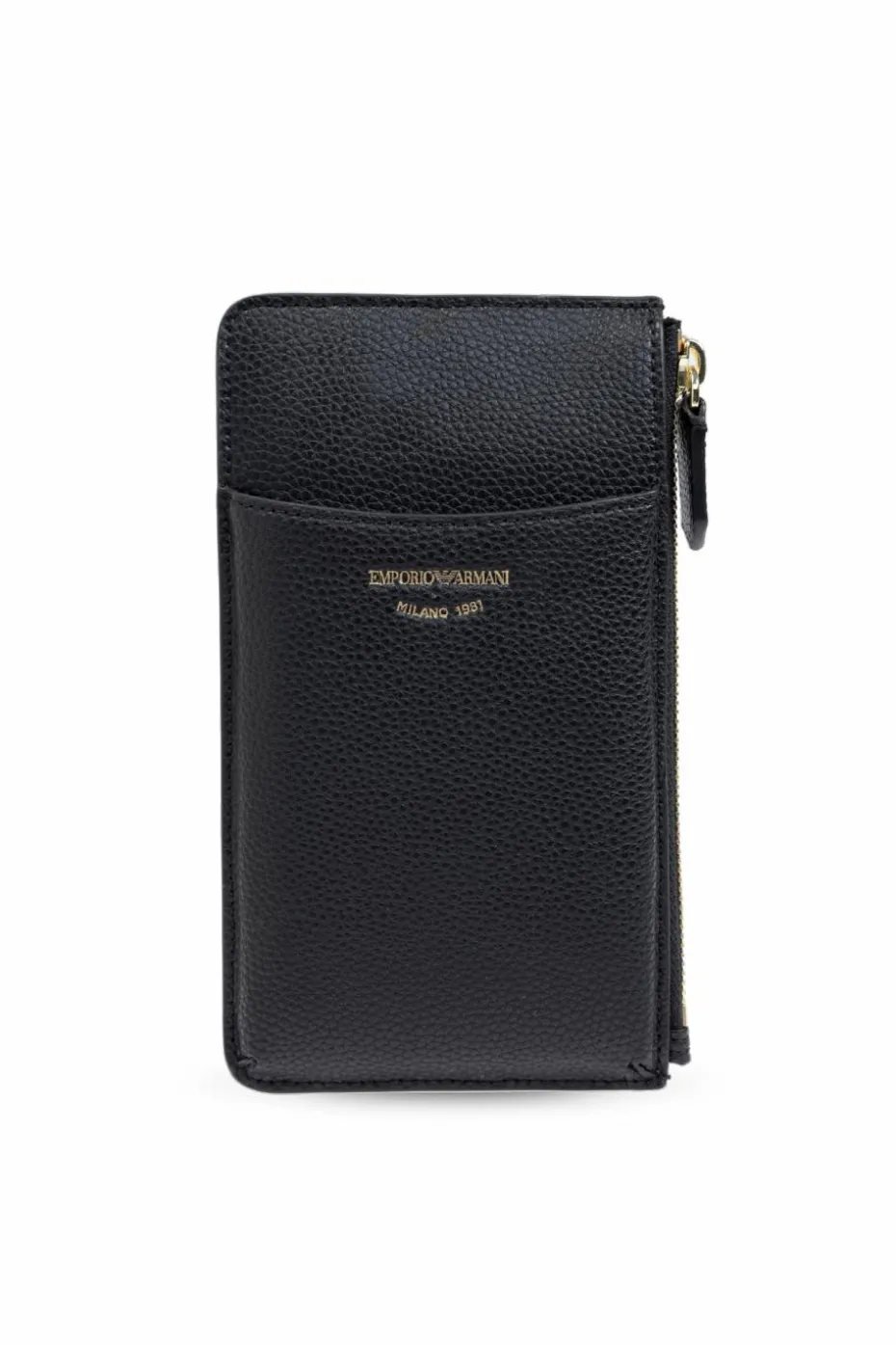 Emporio Armani CZARNY Portfel z logo