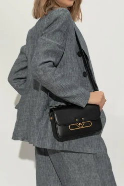 Emporio Armani CZARNY Skórzana torba do ręki