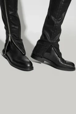 Emporio Armani CZARNY Skórzane sztyblety