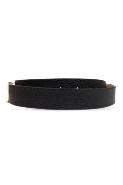 Emporio Armani CZARNY Skórzany pasek
