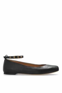 Emporio Armani CZARNY Skórzane baleriny