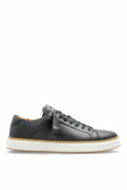 Emporio Armani CZARNY Skórzane buty sportowe