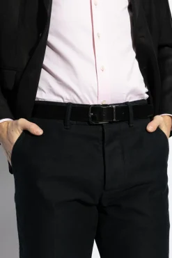 Emporio Armani CZARNY Skórzany pasek