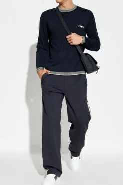 Emporio Armani CZARNY Spodnie z kolekcji `Sustainability`