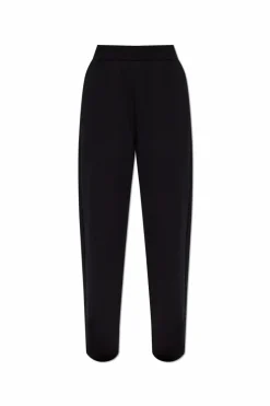 Emporio Armani CZARNY Spodnie dresowe z logo