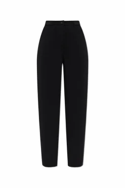 Emporio Armani CZARNY Spodnie z logo