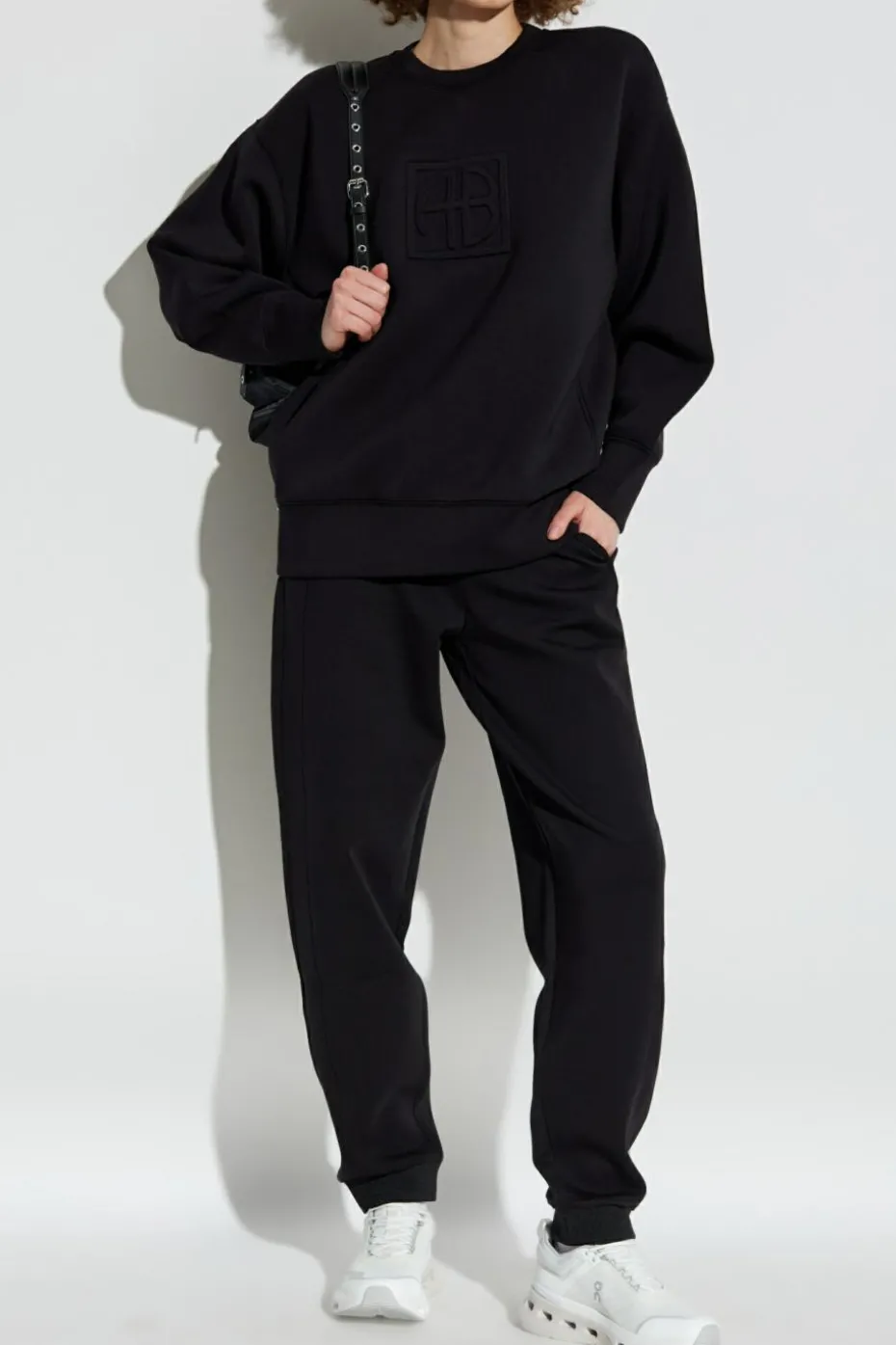 Emporio Armani CZARNY Spodnie dresowe