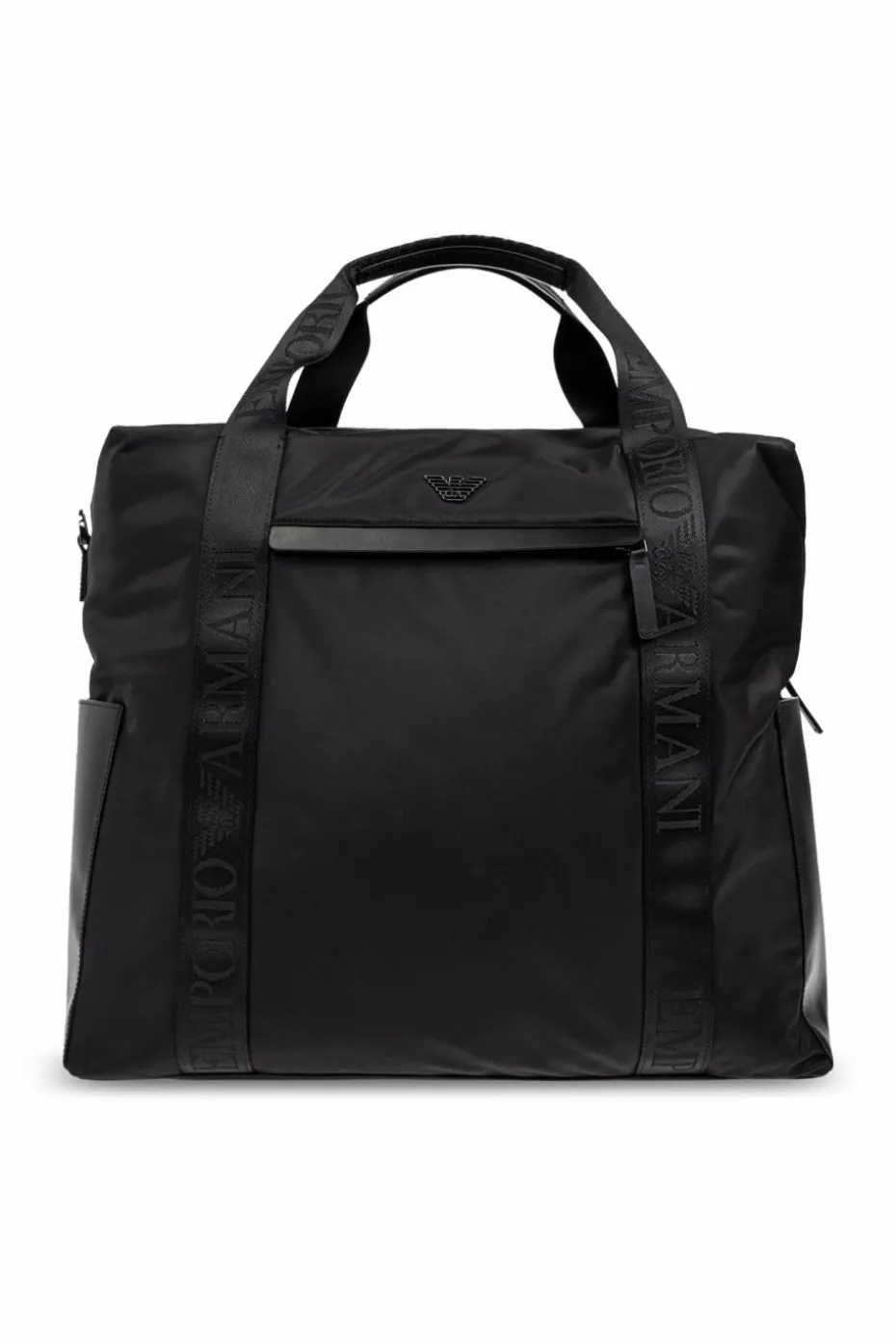 Emporio Armani CZARNY Torba do ręki z logo