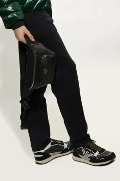 Emporio Armani CZARNY Torba na pas z logo