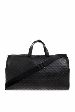 Emporio Armani CZARNY Torba podręczna z monogramem