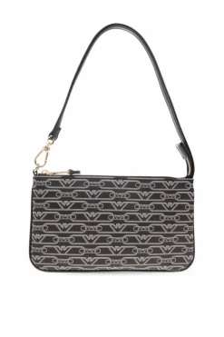 Emporio Armani CZARNY Torba na ramię z monogramem