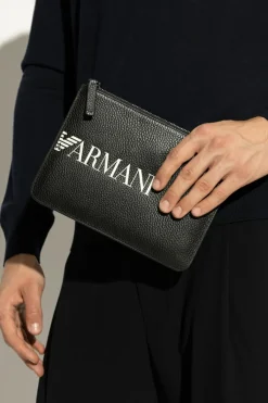Emporio Armani CZARNY Torba na ramię z logo