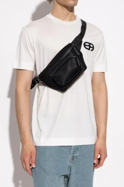 Emporio Armani CZARNY Torba na pas z logo