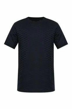Emporio Armani CZARNY T-shirt z logo