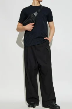 Emporio Armani CZARNY T-shirt z logo