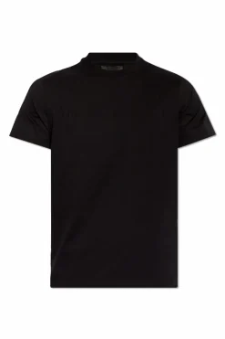 Emporio Armani CZARNY T-shirt z logo