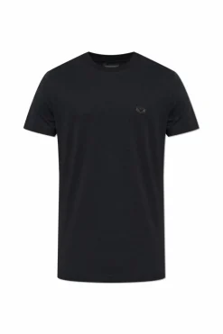 Emporio Armani CZARNY T-shirt z logo