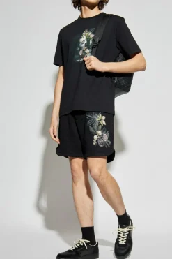 Emporio Armani CZARNY T-shirt z kolekcji `Sustainability`