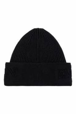 Emporio Armani CZARNY Wełniana czapka