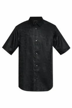 Emporio Armani CZARNY Wzorzysta koszula
