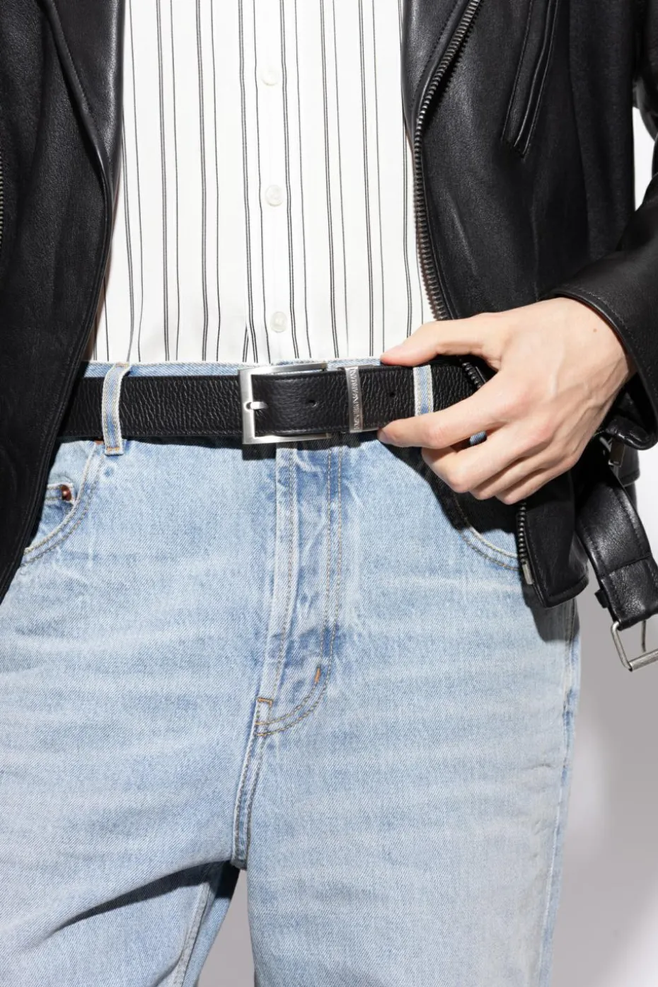 Emporio Armani CZARNY Zestaw prezentowy: etui na karty i pasek