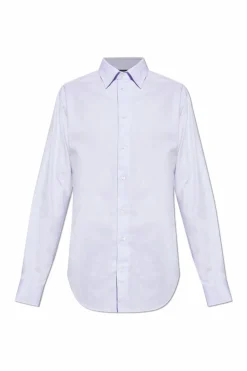 Emporio Armani FIOLETOWY Klasyczna koszula