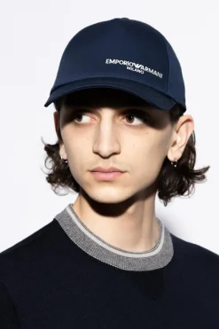 Emporio Armani GRANATOWY Czapka z daszkiem