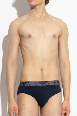 Emporio Armani GRANATOWY Trójpak slipów