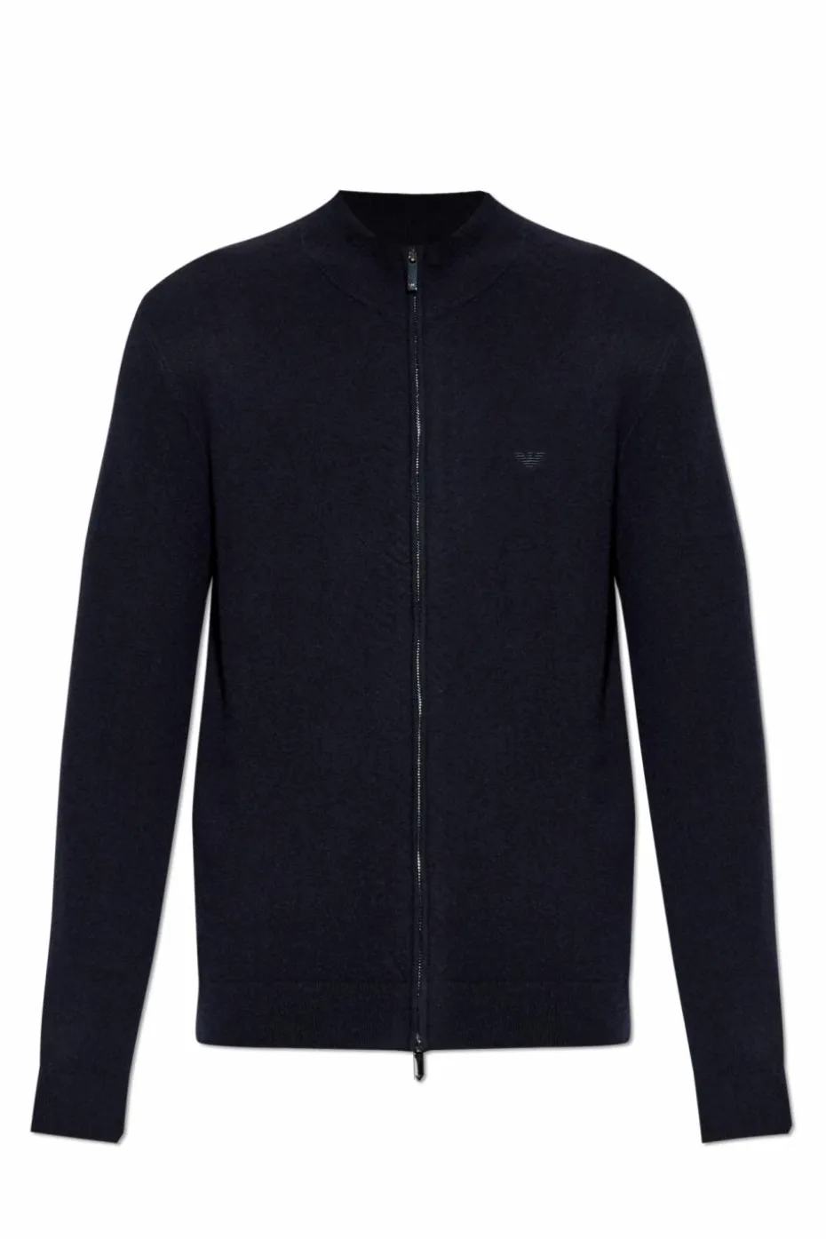 Emporio Armani GRANATOWY Kaszmirowy kardigan