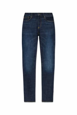 Emporio Armani GRANATOWY Jeansy `J06` typu `slim fit`