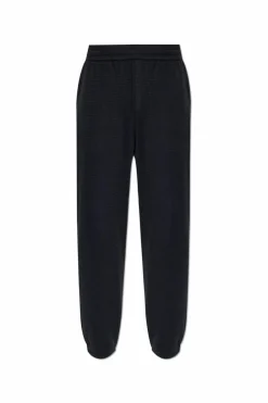 Emporio Armani GRANATOWY Spodnie dresowe