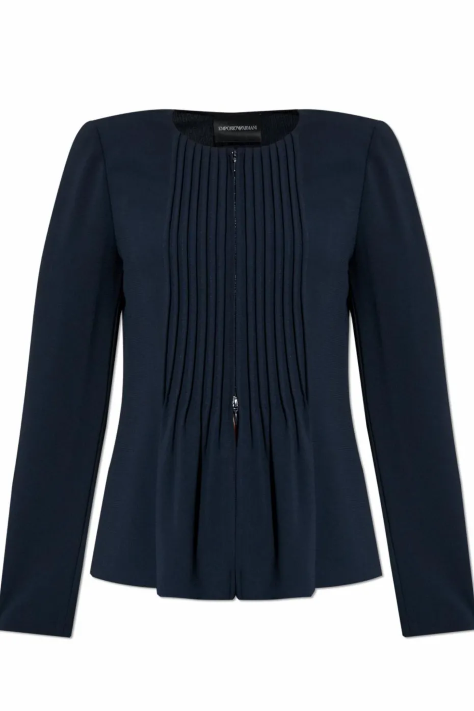 Emporio Armani GRANATOWY Marynarka z przeszyciami