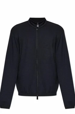 Emporio Armani GRANATOWY Bluza ze stójką
