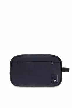 Emporio Armani GRANATOWY Kosmetyczka z logo