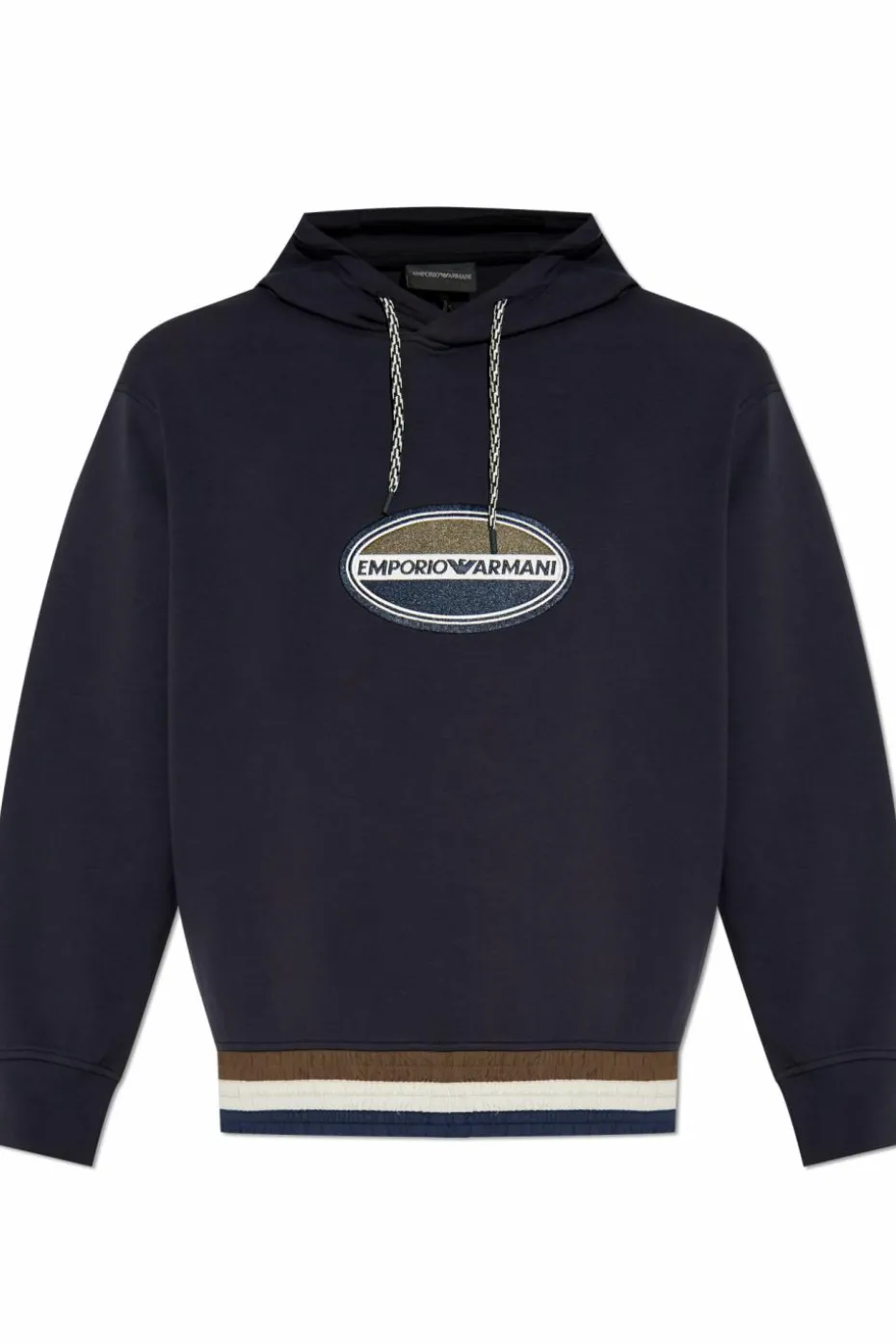 Emporio Armani GRANATOWY Bluza z kolekcji `Sustainability`