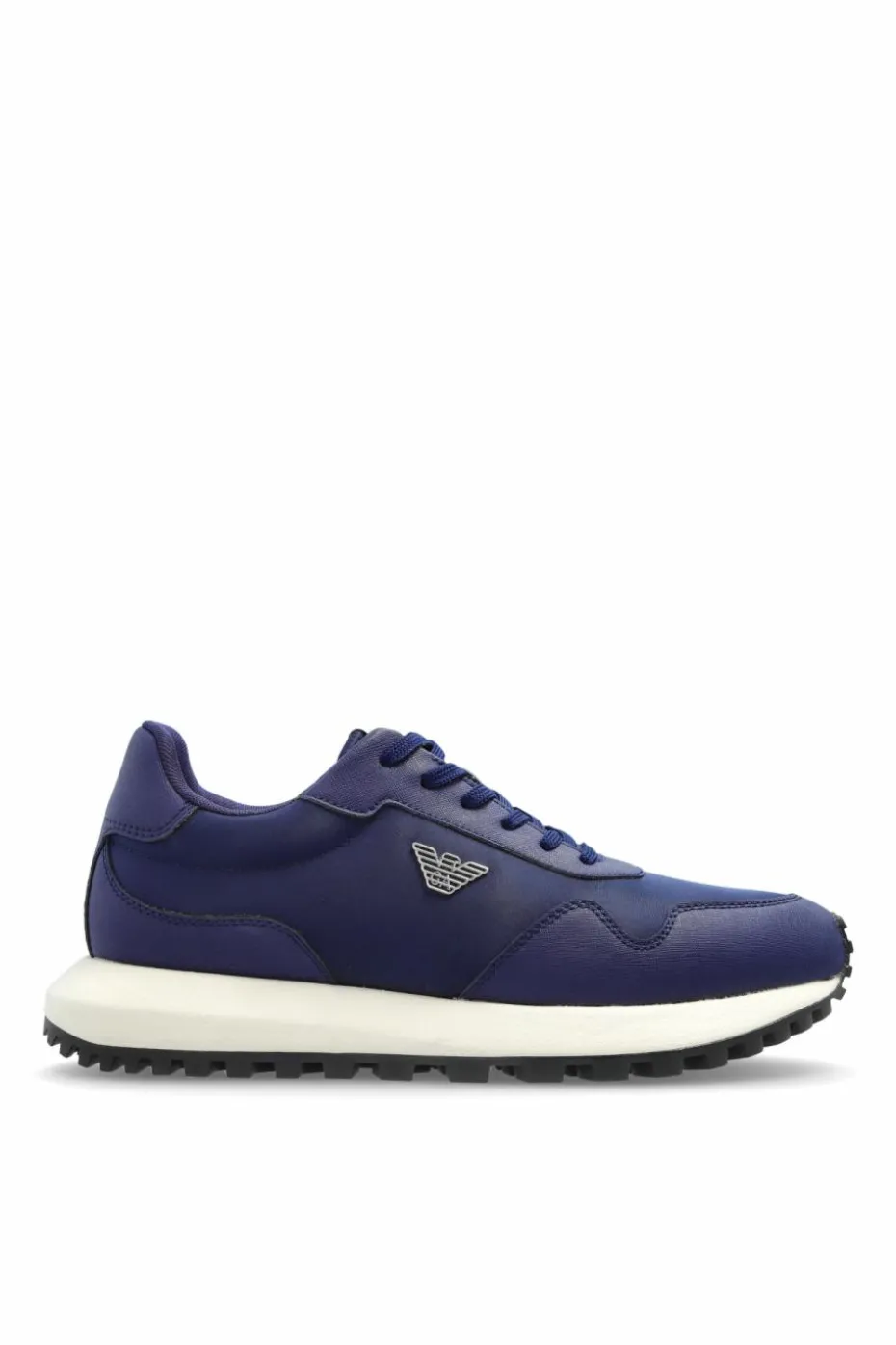 Emporio Armani GRANATOWY Buty sportowe z logo
