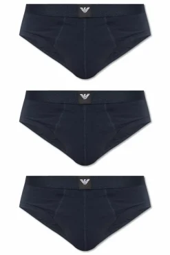 Emporio Armani GRANATOWY Trójpak slipów