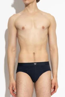 Emporio Armani GRANATOWY Trójpak slipów