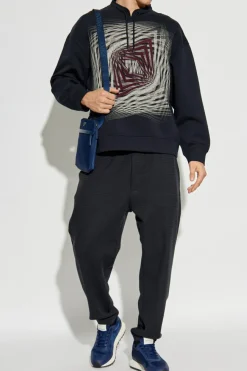 Emporio Armani GRANATOWY Bluza z nadrukiem