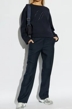 Emporio Armani GRANATOWY Bluza z kolekcji `Sustainability`