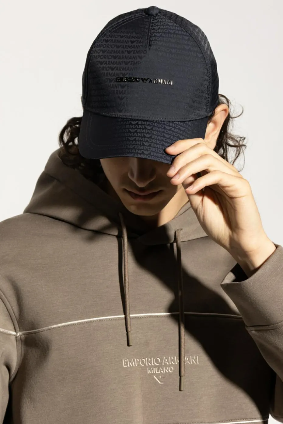 Emporio Armani GRANATOWY Czapka z daszkiem