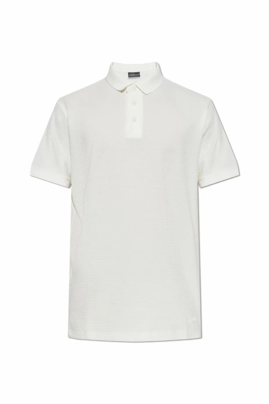 Emporio Armani kremowy Wzorzyste polo