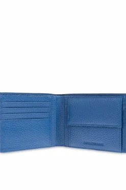 Emporio Armani NIEBIESKI Składany portfel z logo