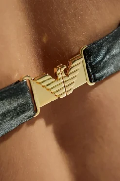 Emporio Armani SREBRNY Dwuczęściowy kostium kąpielowy