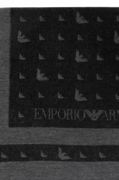 Emporio Armani SZARY Chusta z logo