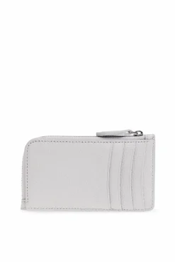 Emporio Armani SZARY Skórzane etui na karty