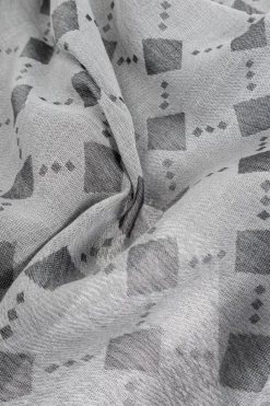 Emporio Armani SZARY Szal z monogramem
