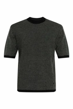 Emporio Armani SZARY Wełniany sweter