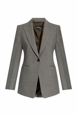 Emporio Armani SZARY wełniana marynarka